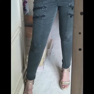 Blank NYC Moto Jean/Zippers - Dk Gray Size 27